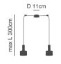 SE21-BL-4-BL2-MS1 ADEPT TUBE Black Pendant Black Metal Shade+ HOMELIGHTING 77-8543