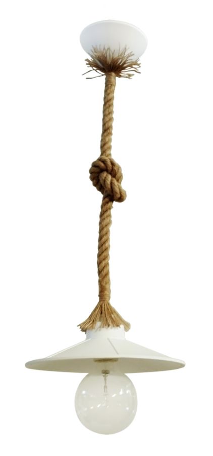 Κρεμαστό φωτιστικό LP-150K M 1L ROPE UT-WHITE Heronia 31-0517