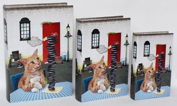 Σετ 3 Κουτιά Βιβλία MDF 30x22x7cm, 25x16x6cm, 20x12x4cm Etoile KL-395-27