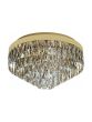 Φωτιστικό Πλαφόν Οροφής Ø48xH27cm Οκτάφωτο 8xE14 Χρυσαφί -Διάφανα Κρύσταλλα Eglo Valparaiso 39457