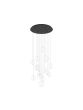 Κρεμαστό Φωτιστικό D58xH150cm LED 3000K 500lm Μαύρο Μέταλλο-Γυαλί Eglo Espardello 390333