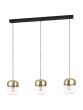 Κρεμαστό Φωτιστικό Μαύρο-Μπρονζέ-Γυαλί Τρίφωτο Ράγα 4xE27 Eglo Maryvilla 900551