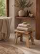 Διακοσμητικό Σκαμνάκι από Teakwood 31x19x25cm MRShome DF-0046000