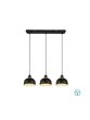 Φωτιστικό Κρεμαστό Τρίφωτο Ράγα L68x18xΗ150cm 3xE27 Μέταλλο Μαύρο Ματ Trio Punch R30813032