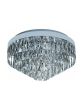 Φωτιστικό Πλαφόν Οροφής Ø48xH27cm Οκτάφωτο 8xE14 Χρωμέ -Διάφανα Κρύσταλλα Eglo Valparaiso 1 39489