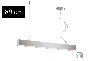 Κρεμαστό Γραμμικό Φωτιστικό Ράγα 89εκ. Led 30w 2800lm 3000K  Ανοδειωμένο Αλουμίνιο  Viokef Station 3911-0013-3-U-N