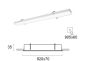 Γραμμικό Φωτιστικό Χωνευτό 220-240V Trimless Led 30w Dimmable 0-10V 4000K 2800lm L90 cm Αλουμίνιο Λευκό Viokef Station 3911-0413-4-W-D