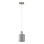SE21-NM-4-SH2 ADEPT TUBE Nickel Matt Pendant Grey Fabric Shade+ HOMELIGHTING 77-8421