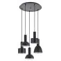 SE21-BL-4-5BL-MS123 ADEPT FLEX Black Pendant Black Metal Shade+ HOMELIGHTING 77-8911