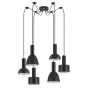 SE21-BL-4-BL6-MS12 ADEPT FLEX Black Pendant Black Metal Shade+ HOMELIGHTING 77-8913