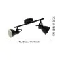 Σποτ Δίφωτο Ατσάλι Μαύρο 2xGU10 L370mm Eglo Seras 98398