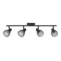 Eglo Carovigno Σποτ με 4 Φώτα και Ντουί E14 σε Μαύρο Χρώμα 98623