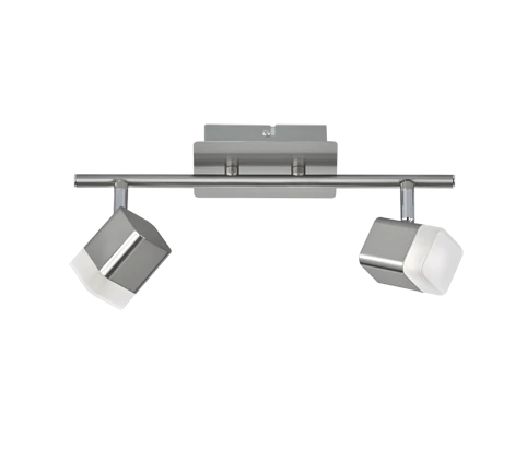Σποτ Ράγα Δίφωτη 34cm Nickel Matt LED 2x3,5w 3000K 2x400lm Trio Lighting Roubaix Trio Lighting R82152107